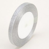 Fabric ribbon 10mm/20m,silver