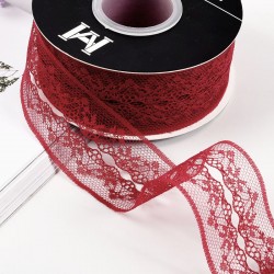 Lace ribbon 4cm/22m , wine