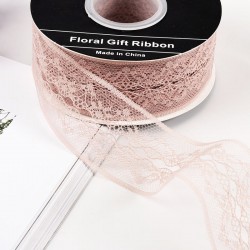 Lace ribbon 4cm/22m , brown