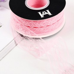 Lace ribbon 4cm/22m , pink