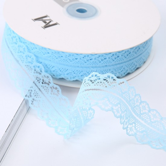 Lace ribbon 3cm/45m , light blue