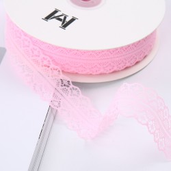 Lace ribbon 3cm/45m , pink