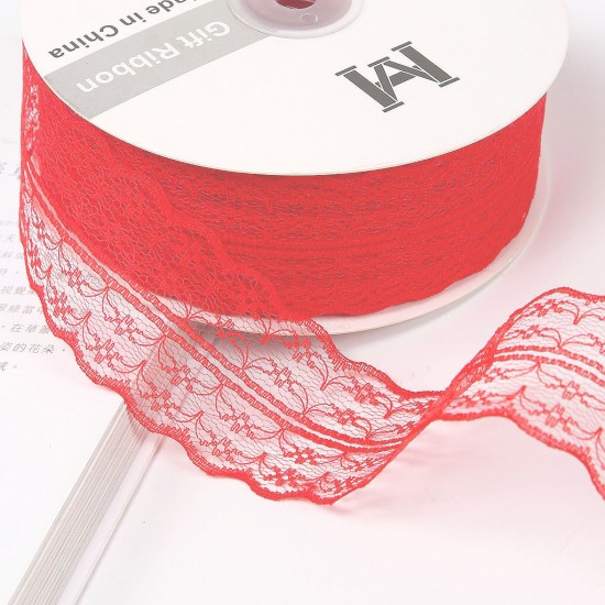 Lace ribbon 4,5cm/45m , red