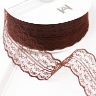 Lace ribbon 4,5cm/45m , brown