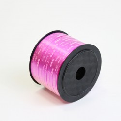 Polypropylene balloon curling ribbon I LOVE YOU 5mm/90m, dark pink