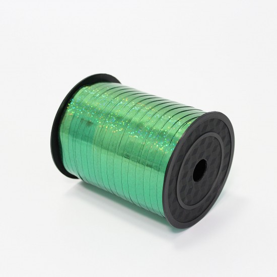 Polypropylene balloon curling ribbon SHINE 5mm/500m, green