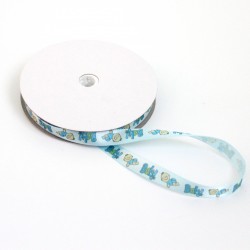 Printed ribbon BABY 10mm/18m, blue