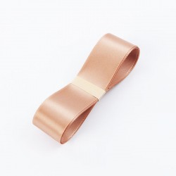 Satin PREMIUM ribbon color "old gold" 2.5cm/40m