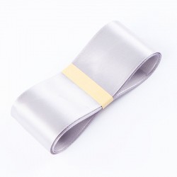 Satin PREMIUM ribbon color "grey" 3.8cm/45m