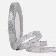 Fabric ribbon 10mm/20m,silver