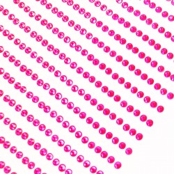 Self adhesive rhinestones  d3mm ,1053 pcs, hot pink