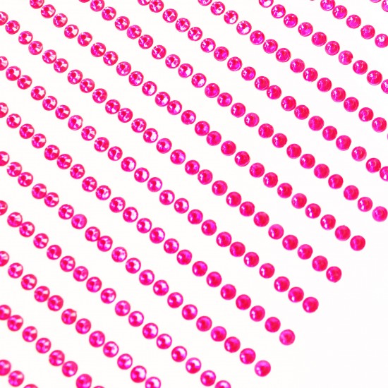 Самоклеящиеся стразы d3мм, 1053 шт.,"hot pink"