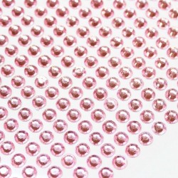 Self adhesive rhinestones  d6mm ,260pcs, pink