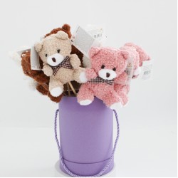 Plush Teddy Bear on Stick 12 pcs., h10 cm.