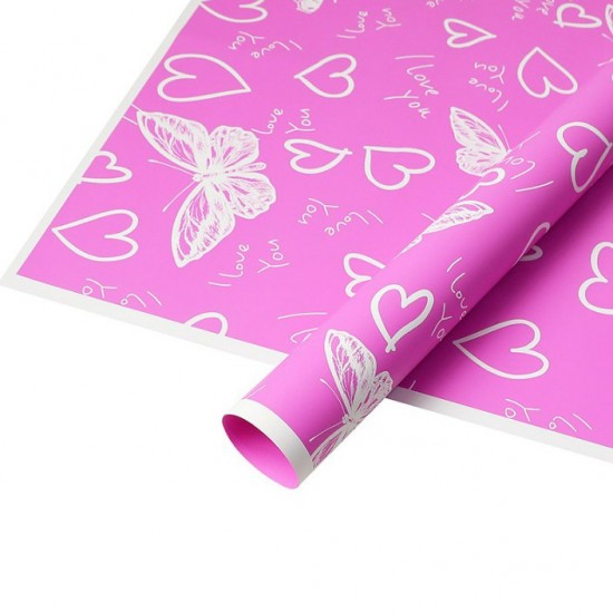 Ūdensizturīgais ziedu un dāvanu iepakojums BUTTERFLY LOVE 20loksnes