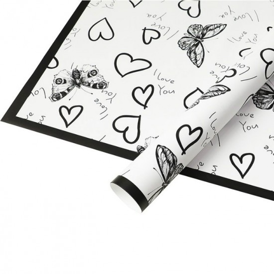 Ūdensizturīgais ziedu un dāvanu iepakojums BUTTERFLY LOVE 20loksnes