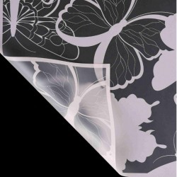 Ūdensizturīgais ziedu iepakojums BUTTERFLY TRANSPARENT 20loksnes