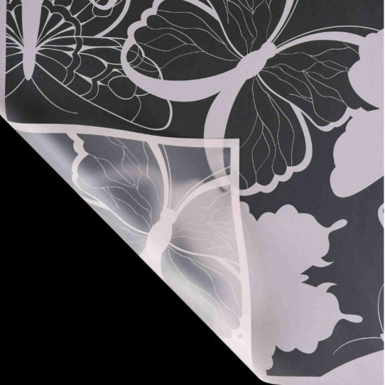 Ūdensizturīgais ziedu iepakojums BUTTERFLY TRANSPARENT 20loksnes