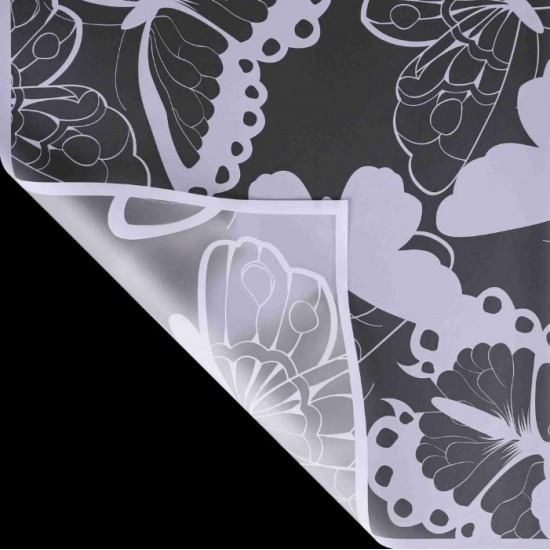 Ūdensizturīgais ziedu iepakojums BUTTERFLY TRANSPARENT 20loksnes, "lavender"