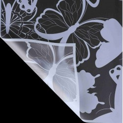 Ūdensizturīgais ziedu iepakojums BUTTERFLY TRANSPARENT 20loksnes