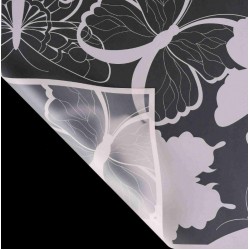 Ūdensizturīgais ziedu iepakojums BUTTERFLY TRANSPARENT 20loksnes, "pink"