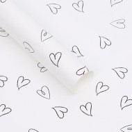 Waterproof flower and gift wrapping paper HEART 20sheets